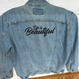 Levi's “Life is Beautiful” Embroidered Classic Unisex Jean Jacket